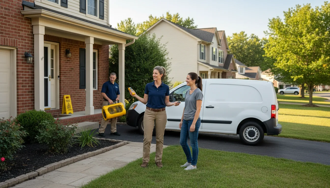 Residential water damage restoration in Belle Rive, IL